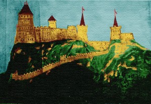 Dobová rytina Súčanského hradu